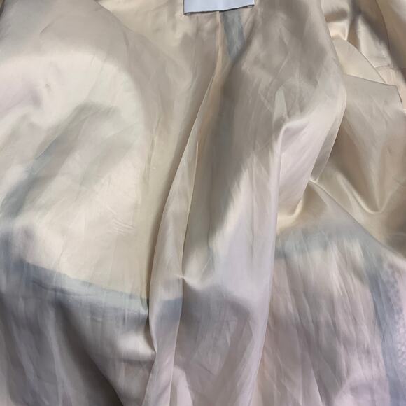 Size M Eliora Trench Multi Color Patchwork Double Breasted Belted Coat - Picture 8 of 11